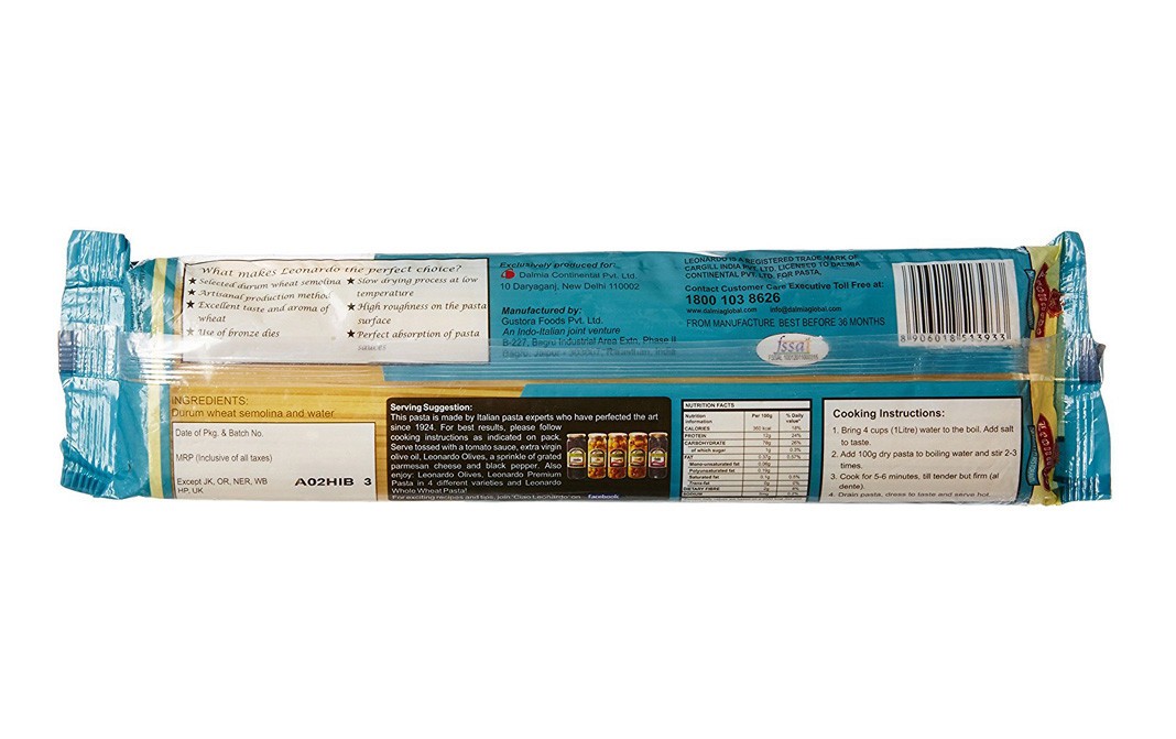 Leonardo Premium Pasta Spagheti Ristoranti   Pack  500 grams